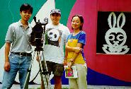 With the Hangzhou TV station reporters
